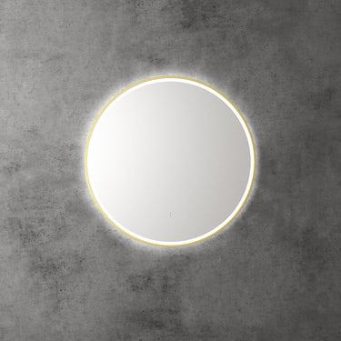 Aulic | Windsor 700 Touchless Round LED Mirror with Brushed Gold Frame