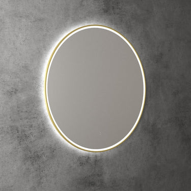 Aulic | Windsor 900 Touchless Round LED Mirror with Brushed Gold Frame