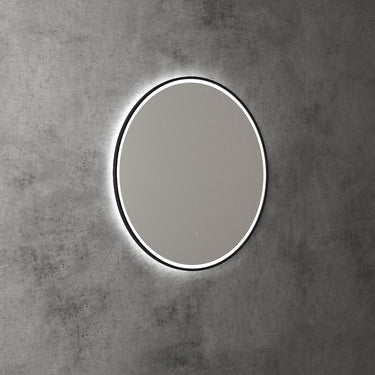 Aulic | Windsor 700 Touchless Round LED Mirror with Matte Black Frame