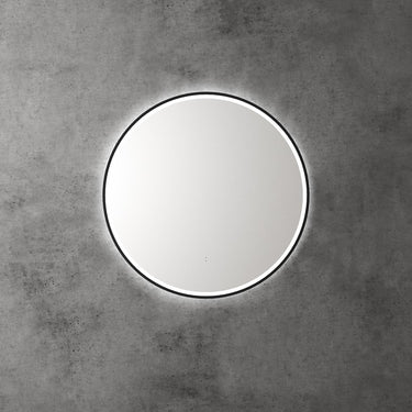 Aulic | Windsor 700 Touchless Round LED Mirror with Matte Black Frame