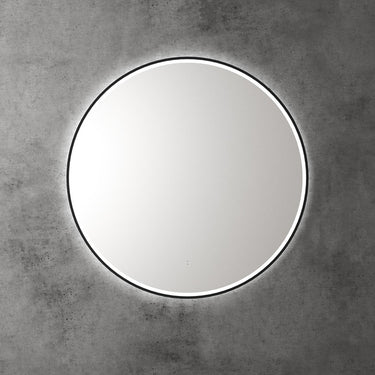 Aulic | Windsor 900 Touchless Round LED Mirror with Matte Black Frame