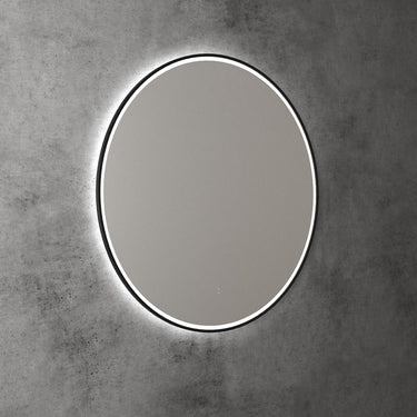 Aulic | Windsor 900 Touchless Round LED Mirror with Matte Black Frame