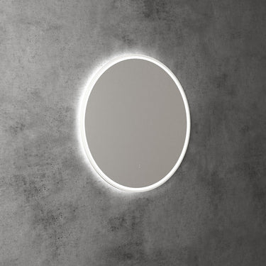 Aulic | Windsor 700 Touchless Round LED Mirror with Matte White Frame