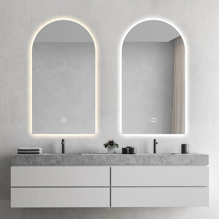Indulge, Arched Touchless 600 x 900 LED Mirror - Three Light Temperatures