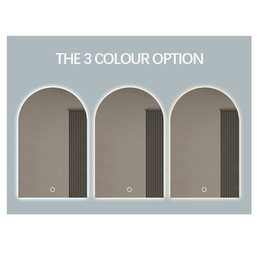 Arched | 600 x 900 mm LED Mirror Three colour option 3000K / 4000K / 6000K