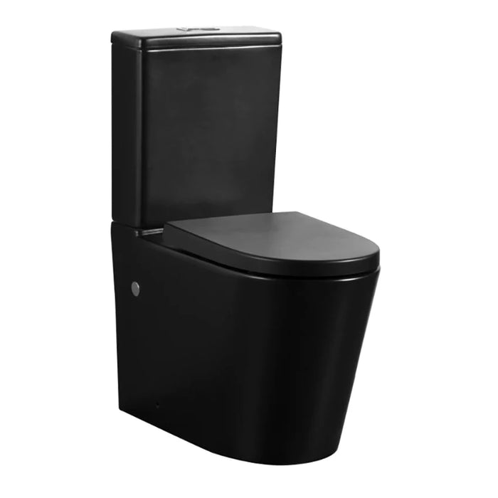 Avis | Full Rimless Matte Black Wall Faced Toilet Suite