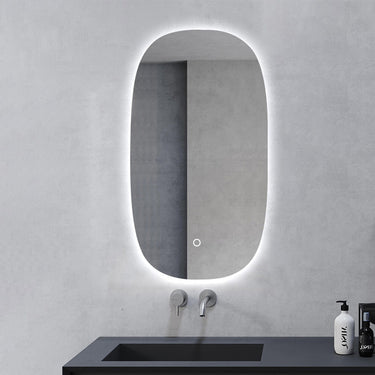 Curved | 550 x 900 mm LED Mirror Three colour option 3000K / 4000K / 6000K