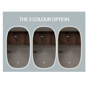 Curved | 550 x 900 mm LED Mirror Three colour option 3000K / 4000K / 6000K