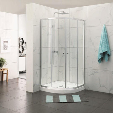 1000 mm Round Corner Sliding Framed Shower Screen - Acqua Bathrooms