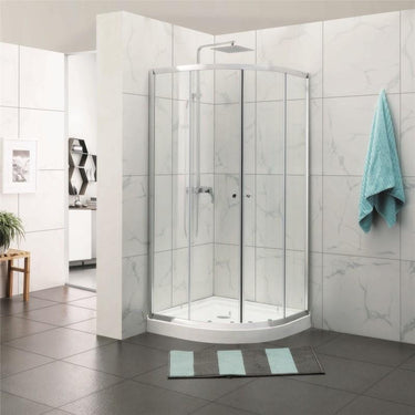 900 Round Corner Sliding Framed Shower Screen - Acqua Bathrooms