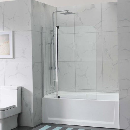 1000 x 1400 mm Pivot Frameless Over Bath Screen - Acqua Bathrooms