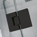 Square Frameless Black Corner Shower Screen - Acqua Bathrooms