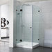 Square Frameless Black Corner Shower Screen - Acqua Bathrooms