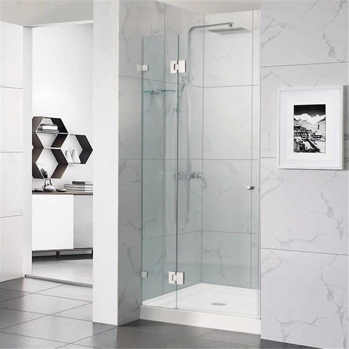 Frameless Wall to Wall Shower Screen - Acqua Bathrooms