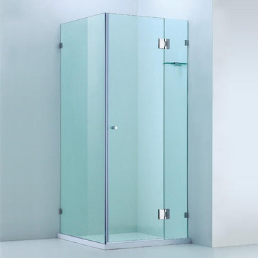 Rectangular Frameless Corner Shower Screen - Acqua Bathrooms