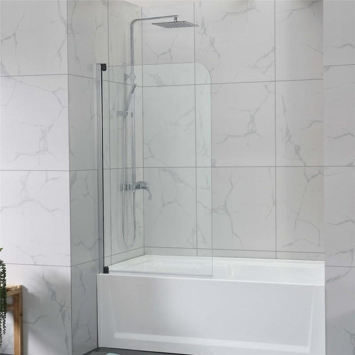 900 x 1400 Frameless Over Bath Screen - Acqua Bathrooms