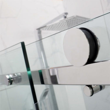 Square Frameless Sliding Adjustable Shower Screen - Acqua Bathrooms