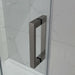 Gun Metal Grey Square Frameless Adjustable Wall to Wall Sliding Shower Screen - Acqua Bathrooms