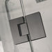Square Gun Metal Grey Frameless Corner Shower Screen - Acqua Bathrooms