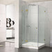 Square Brushed Gold Frameless Corner Shower Screen - Acqua Bathrooms