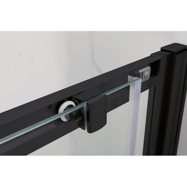 Black Square Corner Sliding Shower Screen 