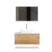 Fiona 900 F Oak Timber Wall Hung Vanity By Indulge® - Acqua Bathrooms