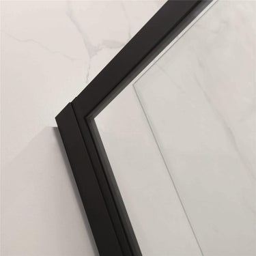 850-1180 Black Wall to Wall Pivot Shower Screen - Acqua Bathrooms