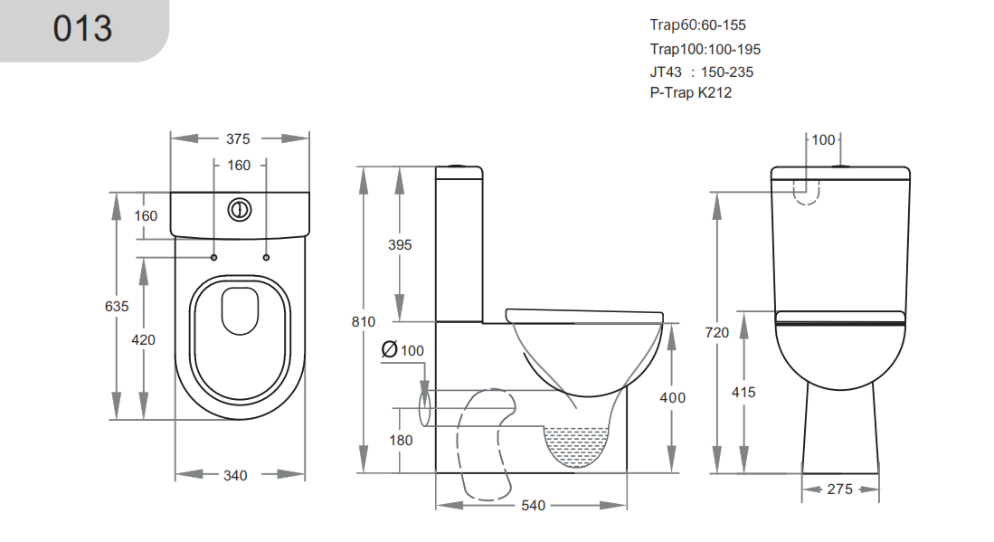 Rio | Round Wall Faced Toilet Suite