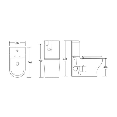 Poseidon | Bella Skew Pan Wall Faced Toilet Suite
