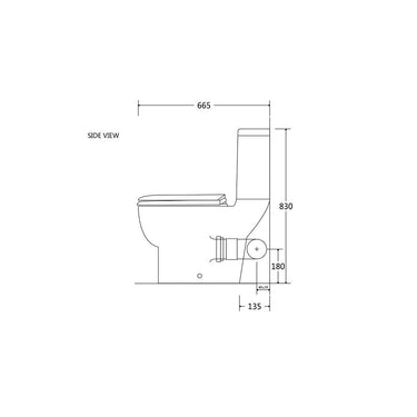 Poseidon | Bella Skew Pan Wall Faced Toilet Suite