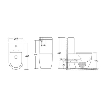 Poseidon | Rola Short Projection Toilet Suite
