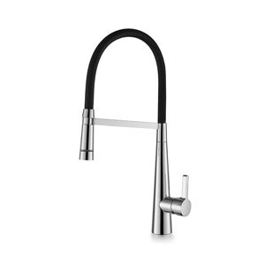 Black | Pull-out Goose-neck Kitchen Mixer With Led