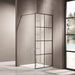 1000 x 2000 mm Black Fixed Shower Screen panel - Acqua Bathrooms