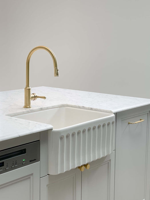 Novi | 600 x 460mm Fine Fireclay Gloss White Butler Sink