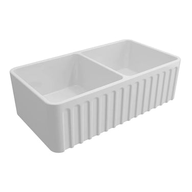Novi | 850 x 460mm Fine Fireclay Gloss White Butler Sink