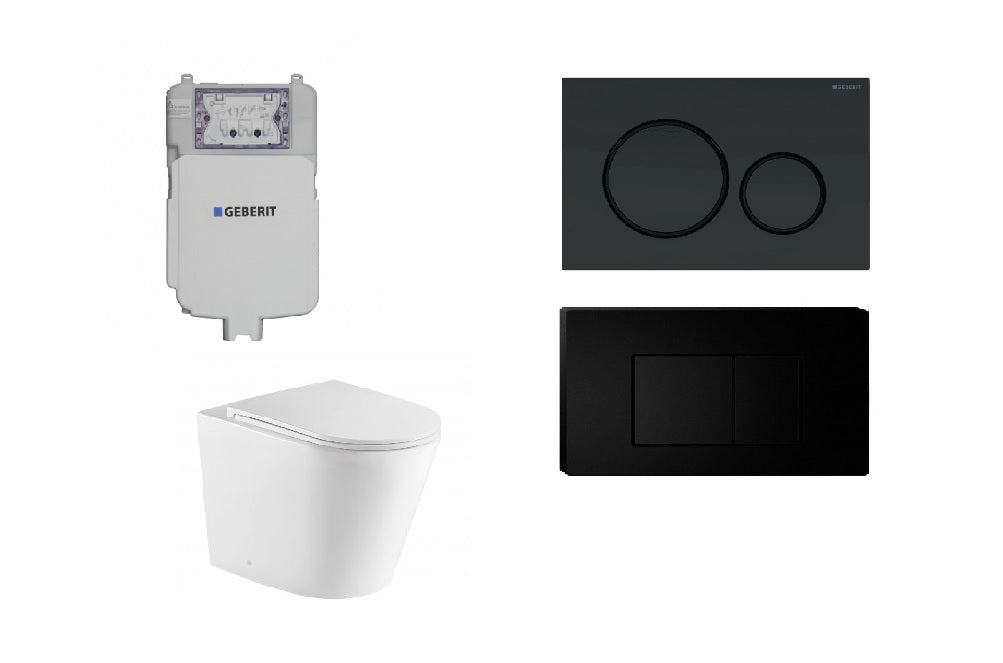Zara Rimless In Wall Cistern Toilet Suite Package