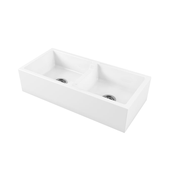 Parti | 1000 x 470mm Fine Fireclay Gloss White Butler Sink