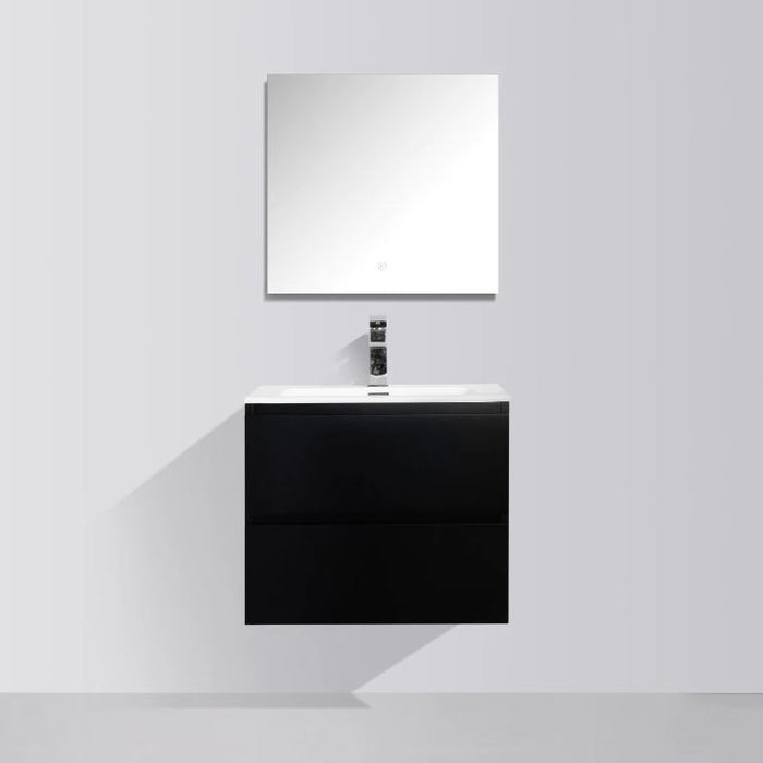 Sella 700mm Matte Black Wall Hung Vanity by Indulge®