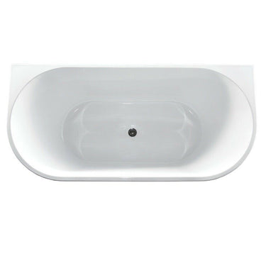 Delara | 1400MM Acrylic Free Standing Bath Tub Back to Wall Bathroom Inc Waste