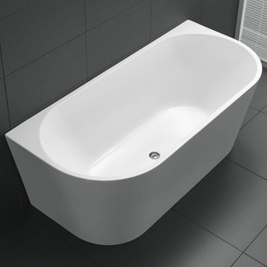 Delara | 1400MM Acrylic Free Standing Bath Tub Back to Wall Bathroom Inc Waste