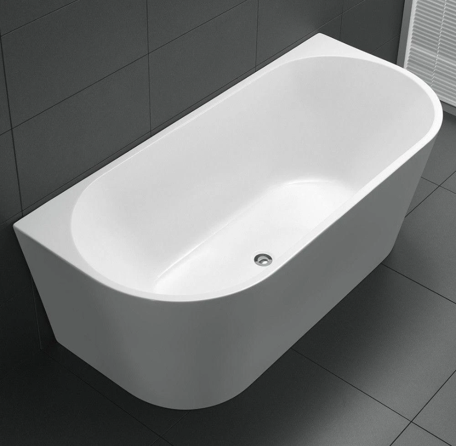 Delara 1700 MM Acrylic Free Standing Bath Tub Back to Wall Bathroom