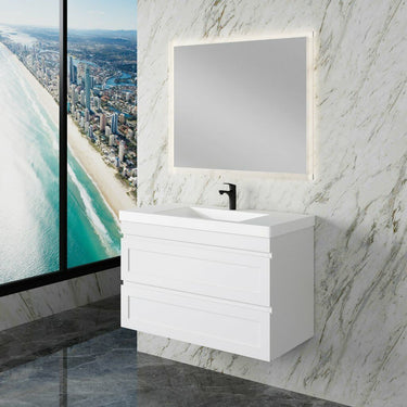 Hawaii | 900mm Vanity Matte White Double Draw