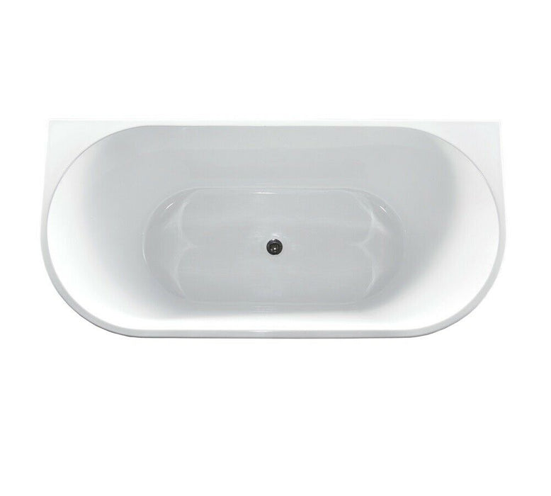 Delara | 1400MM Acrylic Free Standing Bath Tub Back to Wall Bathroom Inc Waste