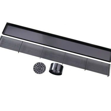 Black Centre Grill Linear Waste Drain | 1000 mm