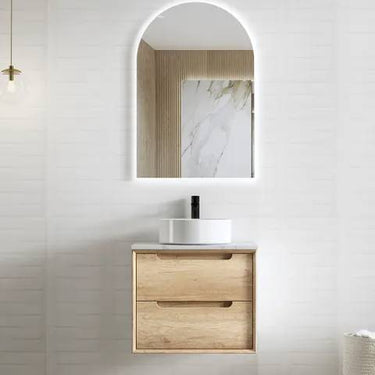 Byron | 600 Natural Oak Wall Hung Vanity