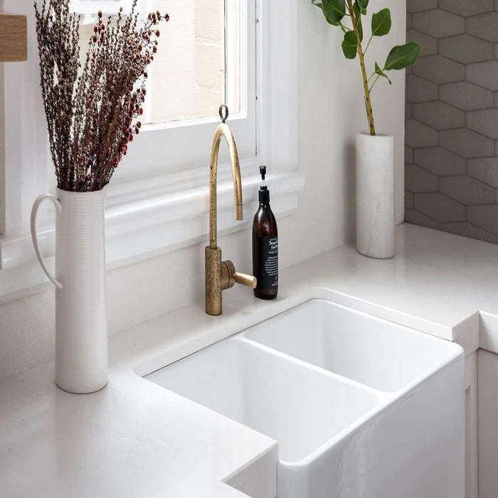 Novi | 850 x 460mm Fine Fireclay Gloss White Butler Sink