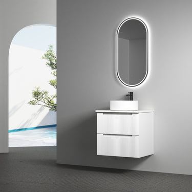 Aulic | Beau Monde Touchless LED Mirror with Gun Metal Grey Frame