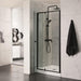 850-1180 Black Wall to Wall Pivot Shower Screen - Acqua Bathrooms