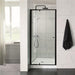 850-1180 Black Wall to Wall Pivot Shower Screen - Acqua Bathrooms